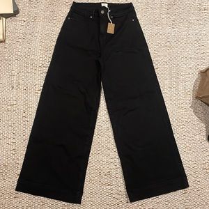 NWT Ann Mashburn Wide-Leg Cropped 5-Pocket Jean